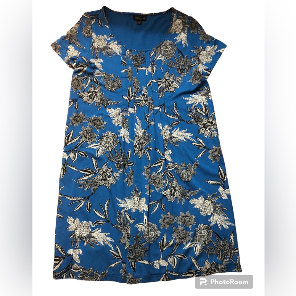 J. Jill Blue floral knit dress